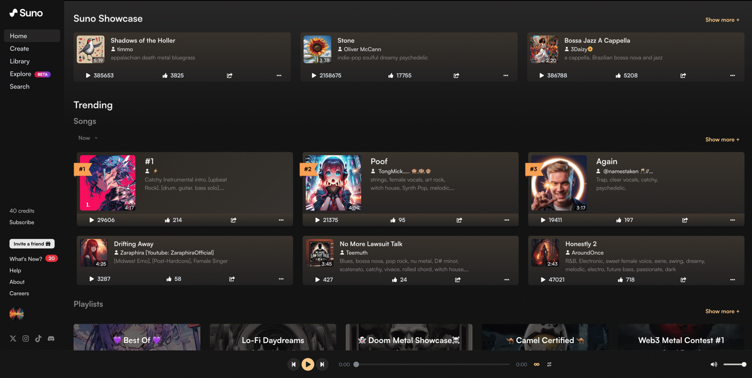 suno ai muziek tooltester suno screenshot